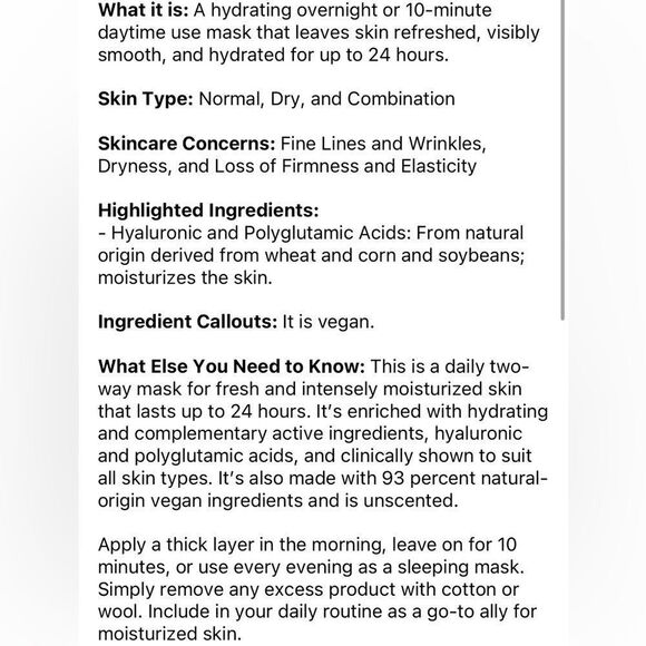 SEPHORA COLLECTION Overnight Hydrating Mask 1.69oz - Picture 7 of 7